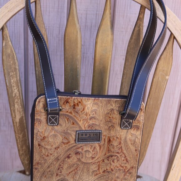 Vintage Relic by Paisley Fossil Crossbody Bag Western Faux Leather - Picture 3 of 16